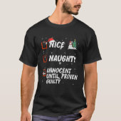 Nice Naughty innocent until proven guilty List Chr T-Shirt (Vorderseite)