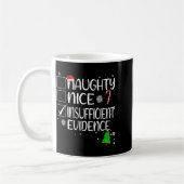 Nice Naughty Insufficient Evidence Christmas Famil Kaffeetasse (Links)