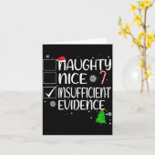 Nice Naughty Insufficient Evidence Christmas Famil Karte (Gelbe Blume)