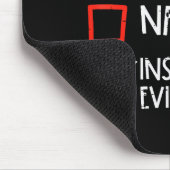 Nice Naughty Insufficient Evidence Christmas Fun X Mousepad (Ecke)
