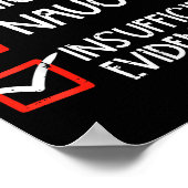 Nice Naughty Insufficient Evidence Christmas Fun X Poster (Ecke)