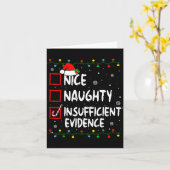 Nice Naughty Insufficient Evidence Christmas Santa Karte (Gelbe Blume)