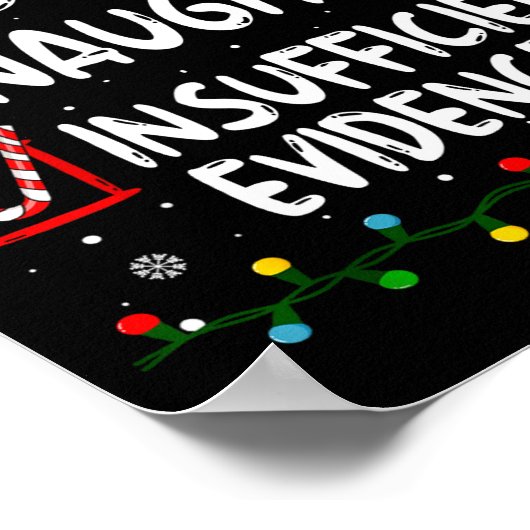 Nice Naughty Insufficient Evidence Christmas Santa Poster (Ecke)