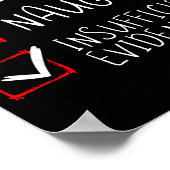 Nice Naughty Insufficient Evidence Christmas Santa Poster (Ecke)