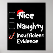 Nice Naughty Insufficient Evidence Christmas Santa Poster (Vorne)