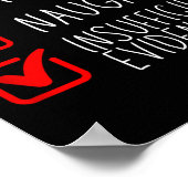 Nice Naughty Insufficient Evidence Christmas Santa Poster (Ecke)