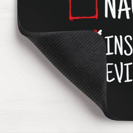 Nice Naughty Insufficient Evidence Funny Christmas Mousepad (Ecke)