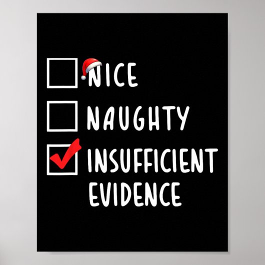 Nice Naughty Insuffisdence Christmas Holida Poster (Vorne)