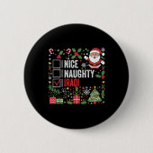 Nice Naughty Irak Weihnachten Weihnachtsmann Irak Button (Vorderseite)