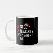Nice Naughty It Wasn't Me Christmas List Kaffeetasse (Links)