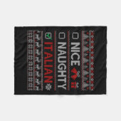 Nice Naughty Italian Funny Christmas Family Matchi Fleecedecke (Vorderseite (Horizontal))