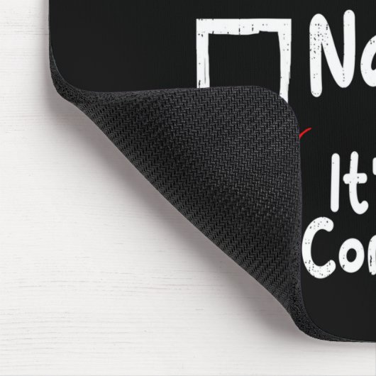 Nice Naughty It's Complicated Funny Christmas List Mousepad (Ecke)