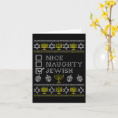 Nice Naughty Jewish Karte (Gelbe Blume)