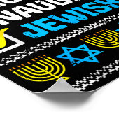 Nice Naughty Jewish Ugly Hanukkah Sweater Chanukah Poster (Ecke)