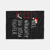 Nice Naughty Jiu Jitsu Fighter List Weihnachtsmann Fleecedecke (Vorderseite (Horizontal))