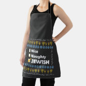 Nice Naughty jüdischen Hanukkah Ugly Sweater Schürze (InSitu)