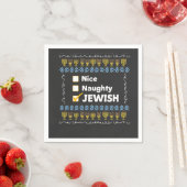 Nice Naughty jüdischen Hanukkah Ugly Sweater Serviette (Beispiel)