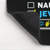 Nice Naughty jüdischen Ugly Hanukkah Sweater Chanu Mousepad (Ecke)