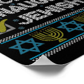 Nice Naughty jüdischen Ugly Hanukkah Sweater Chanu Poster (Ecke)