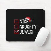 Nice Naughty jüdischen Weihnachtsliste Mousepad (Mit Mouse)