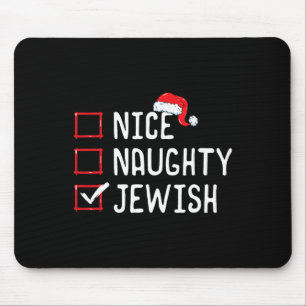 Nice Naughty jüdischen Weihnachtsliste Mousepad