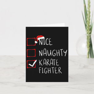 Nice Naughty Karate Fighter List Weihnachten Weihn Karte