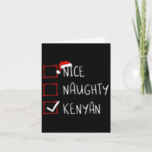 Nice Naughty Kenyan Weihnachten Kenya Heritage Roo Karte