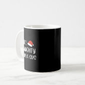 Nice Naughty Kinda Sus Funny Christmas List Santa Kaffeetasse (Vorderseite Links)