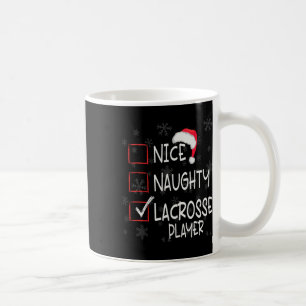Nice Naughty Lacrosse Player List Weihnachten Kaffeetasse