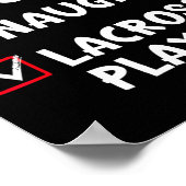 Nice Naughty Lacrosse Player List Weihnachten Poster (Ecke)