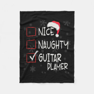 Nice Naughty Lead Guitar Spielerliste Weihnachten Fleecedecke
