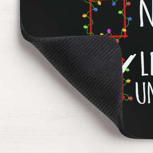 Nice Naughty Left Unsupervised Christmas List Funn Mousepad (Ecke)