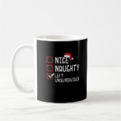 Nice Naughty Left Unsupervised Christmas List Kaffeetasse (Links)