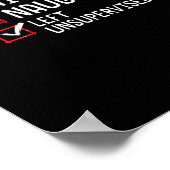 Nice Naughty Left Unsupervised Christmas List   Poster (Ecke)