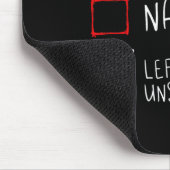Nice Naughty Left Unsupervised Christmas List Sant Mousepad (Ecke)