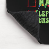 Nice Naughty Left Unsupervised Christmas List Sant Mousepad (Ecke)