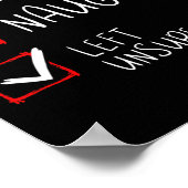 Nice Naughty Left Unsupervised Christmas List Sant Poster (Ecke)