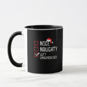 Nice Naughty Left Unsupervised Christmas List  Tasse (Links)