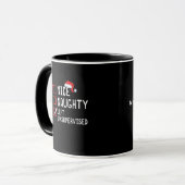Nice Naughty Left Unsupervised Christmas List  Tasse (Vorderseite Links)