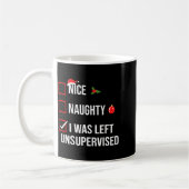 Nice Naughty Left Unsupervised Funny Christmas  Kaffeetasse (Links)