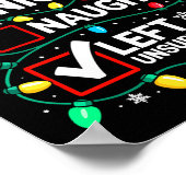 Nice Naughty Left Unsupervised Shirt Funny Christm Poster (Ecke)