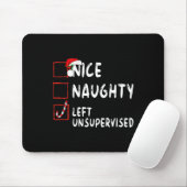 Nice Naughty Links unbeaufsichtigt Weihnachten Wei Mousepad (Mit Mouse)