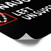 Nice Naughty Links unbeaufsichtigt Weihnachten Wei Poster (Ecke)