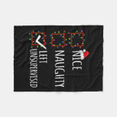 Nice Naughty Links unbeaufsichtigte Weihnachtslist Fleecedecke (Vorderseite (Horizontal))