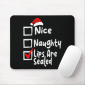 Nice Naughty Lips Funny Christmas List Family Matc Mousepad (Mit Mouse)