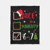 Nice Naughty List 67 Christmas Brainrot Funny 6-7 Fleecedecke (Vorderseite)