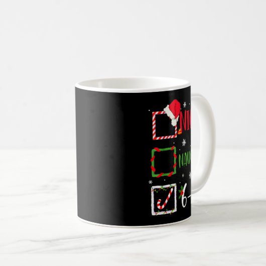 Nice Naughty List 67 Christmas Brainrot Funny 6-7 Kaffeetasse (VorderseiteRechts)