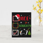 Nice Naughty List 67 Christmas Brainrot Funny 6-7 Karte (Gelbe Blume)
