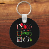 Nice Naughty List 67 Christmas Brainrot Funny 6-7 Schlüsselanhänger (Vorderseite)