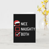 Nice Naughty List Beide Weihnachten Karte (Gelbe Blume)